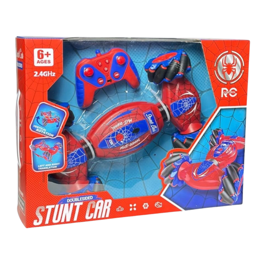 Voiture Stunt Télécommandée Double Face – Spider Man