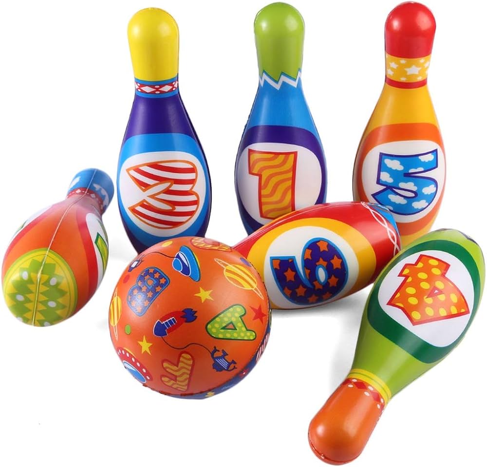 Set de Bowling Éducatif EVA – 6 Quilles et 1 Balle pour Enfants
