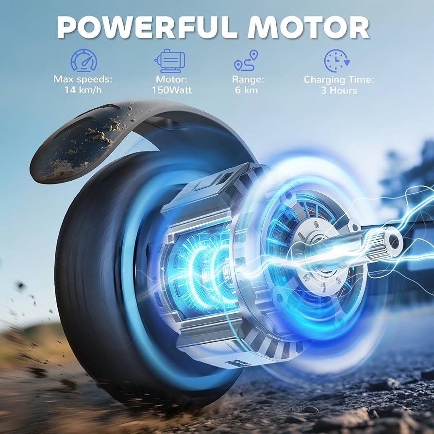 Trottinette Électrique Enfant 130W Pliable avec LED et Suspensions - 6 à 14 ans