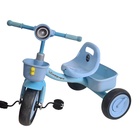 Tricycle Enfant avec Panier Avant - Bleu ciel