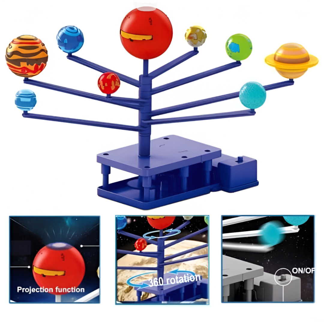 Planétarium Enfant – Tige de Projection Rotative 360° Système Solaire STEM