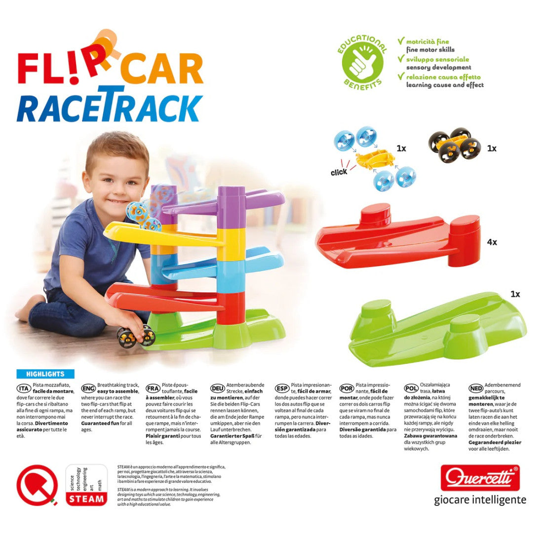 Flip Car Race Track - Quercetti