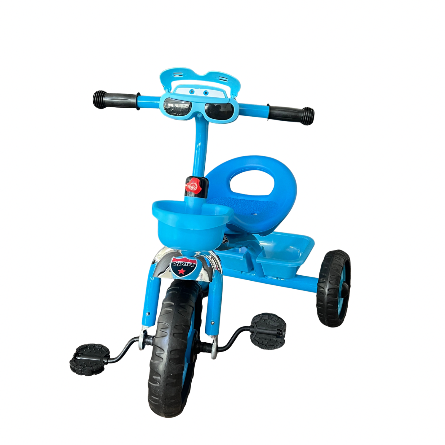 Tricycle à Lunettes pour Enfant avec Panier – Bleu