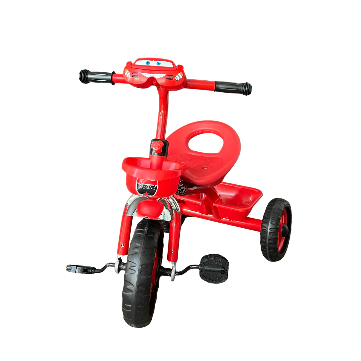 Tricycle à Lunettes pour Enfant avec Panier – Rouge