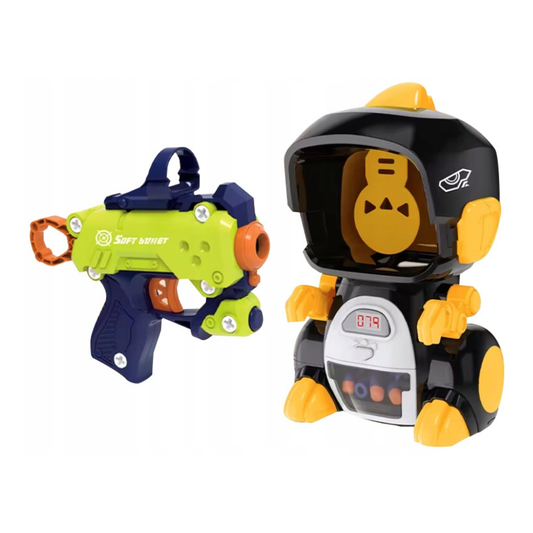 Pistolet Jouet avec Cible Dinosaure – Tableau Électronique + 18 Fléchettes Ventouse