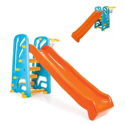Toboggan Ondulé à Échelle avec Panier de Basket - Pilsan