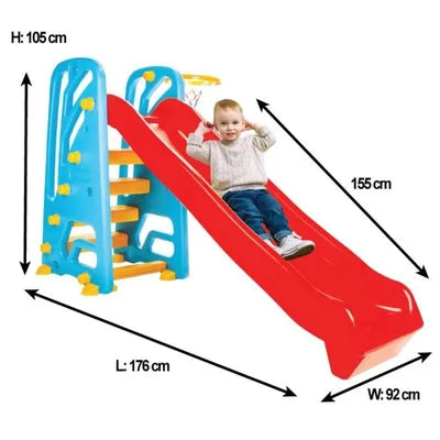 Toboggan Ondulé à Échelle avec Panier de Basket - Pilsan