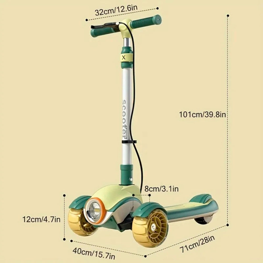Trottinette Enfant Pliable 3 Roues avec LED & Musique