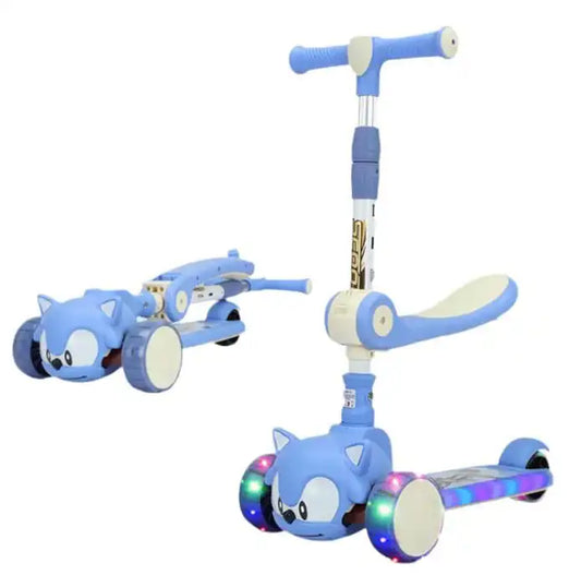 Trottinette Enfant 3 Roues avec Siège – Design Sonic