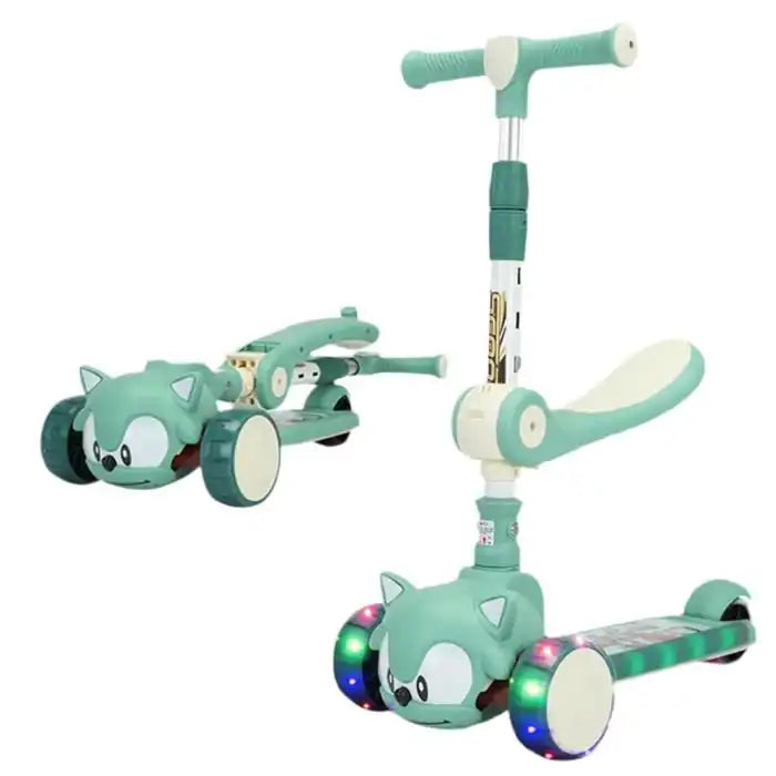 Trottinette Enfant 3 Roues avec Siège – Design Sonic