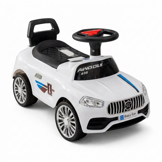 Baby Car – Voiture pour Bébé avec Compartiment et Klaxon - Blanc