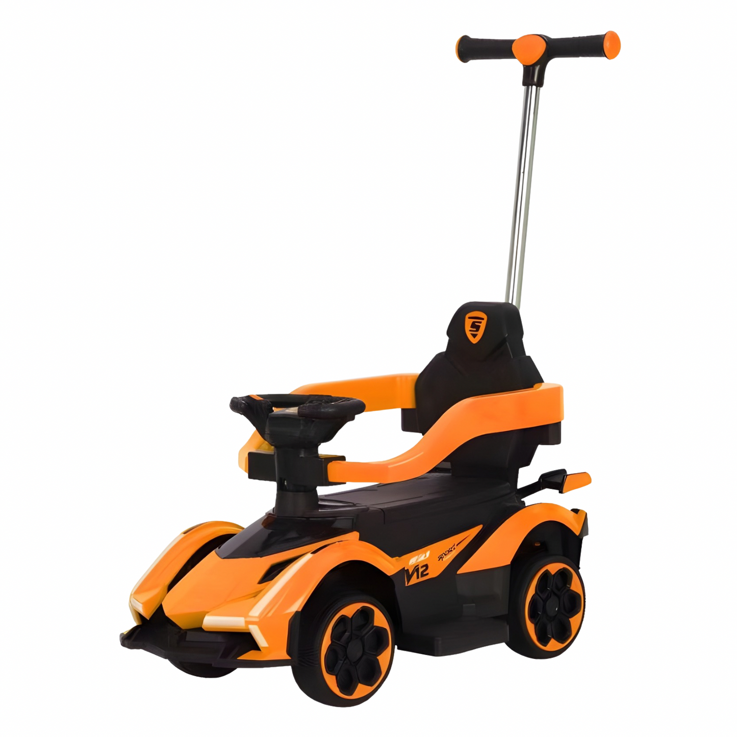 Baby Car Lamborghini avec Poignée et Barre de Sécurité - Orange