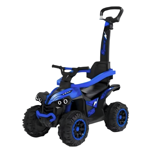 Baby Car Quad avec Poignée et Barre de sécurité - Bleu