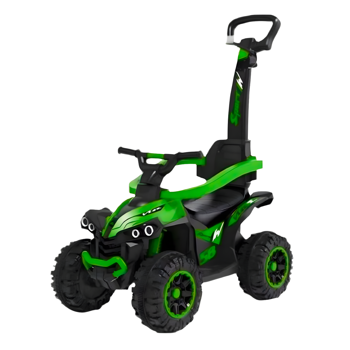 Baby Car Quad avec Poignée et Barre de sécurité - Vert