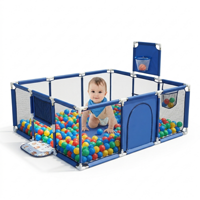 Parc Bébé / Aire de Jeu pour Enfant avec Panier de Basket et But de football
