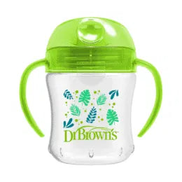 Dr. Brown’s – Gobelet Transition 180 ml avec poignées 6M+ – Vert