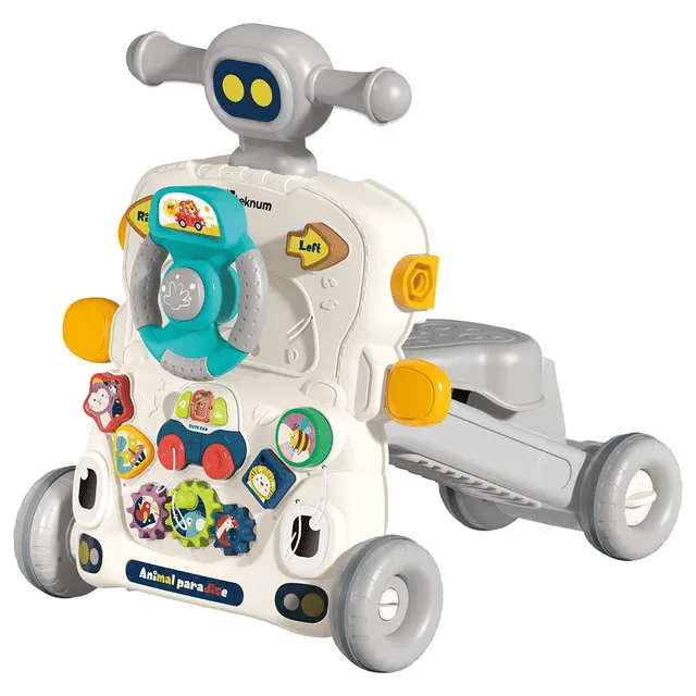 5 in 1 Baby Walker Gris – Trotteur Évolutif Multifonction pour Bébé