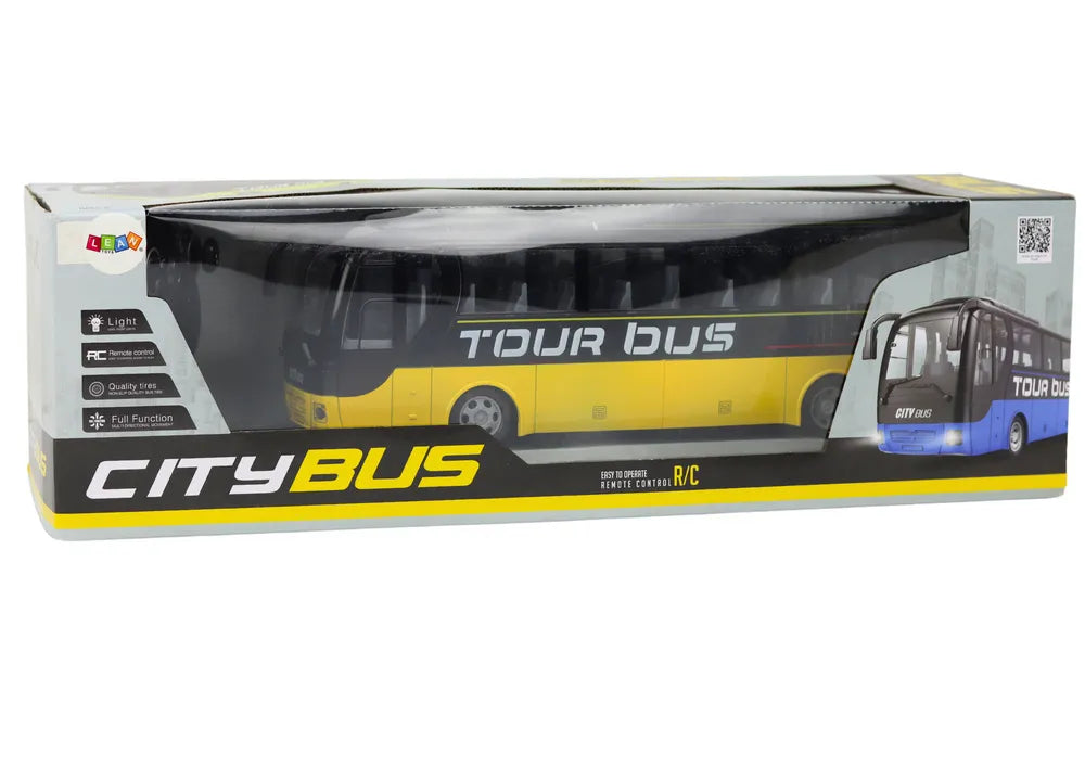 Bus Télécommandé RC Jaune avec Effets Lumineux