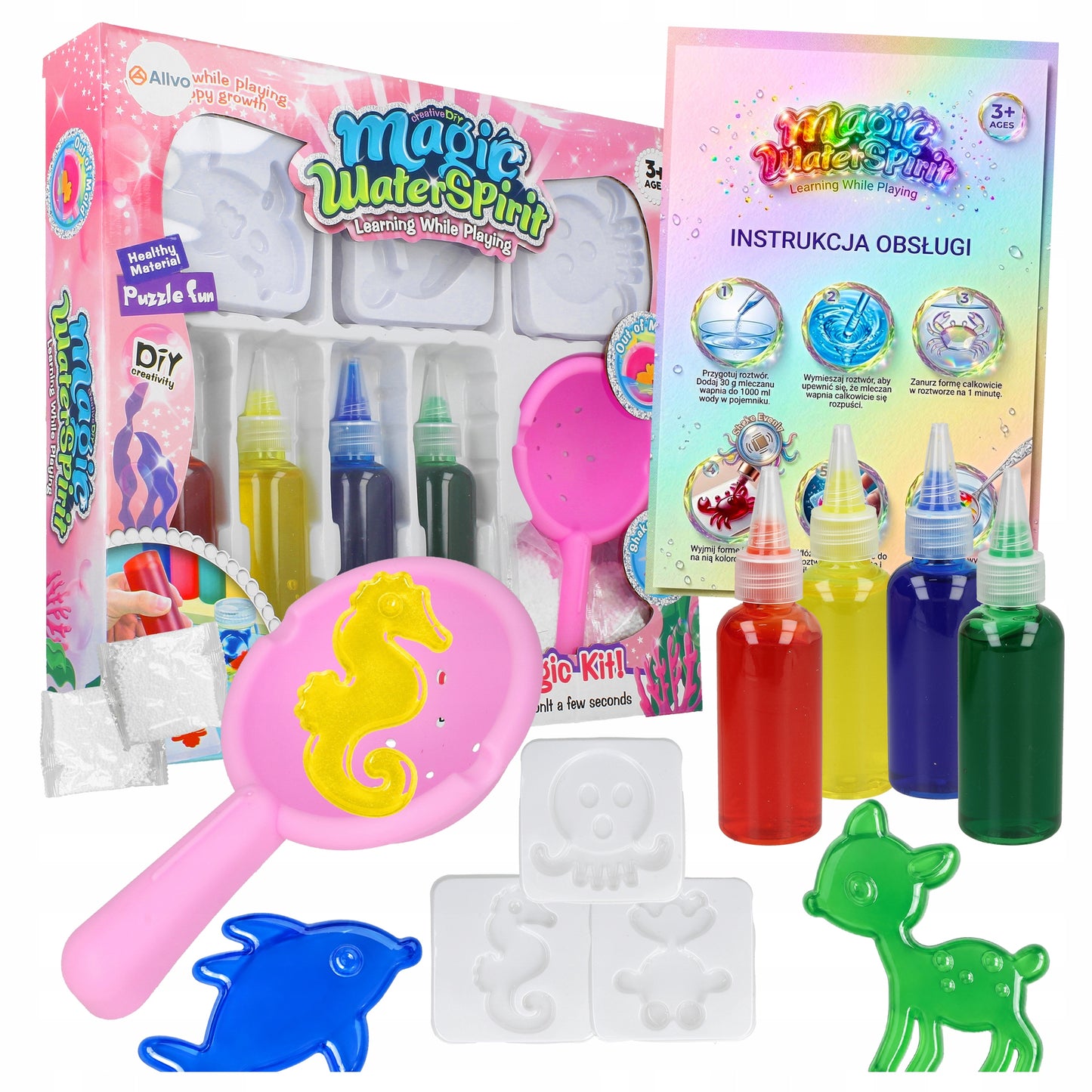 Magic Water Elf – Kit Créatif Figurines 3D à l'Eau - Rose