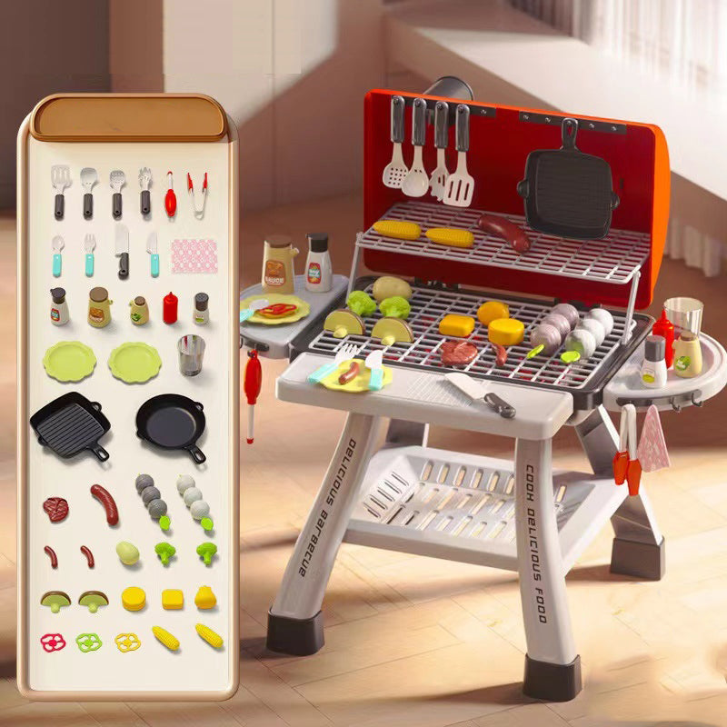 Cuisine BBQ pour Enfants – Maisonnette de Jeu Extérieur 2 Étages – 41 Pièces