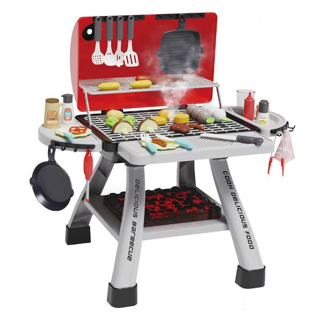 Cuisine BBQ pour Enfants – Maisonnette de Jeu Extérieur 2 Étages – 41 Pièces