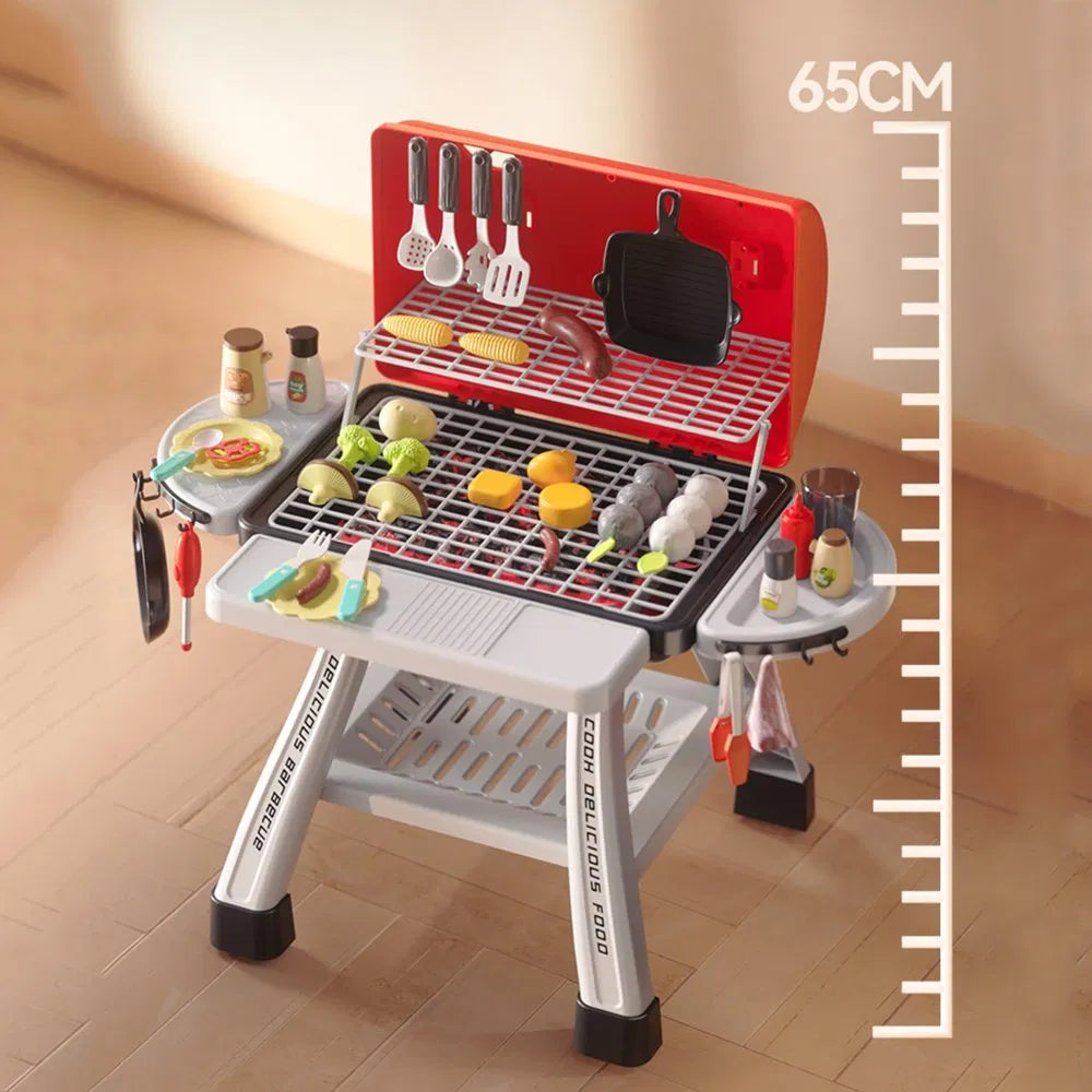 Cuisine BBQ pour Enfants – Maisonnette de Jeu Extérieur 2 Étages – 41 Pièces