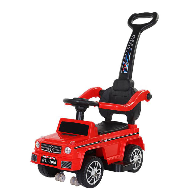 Porteur Voiture 4 en 1 avec Canne Parentale – Style G-Wagon - Rouge