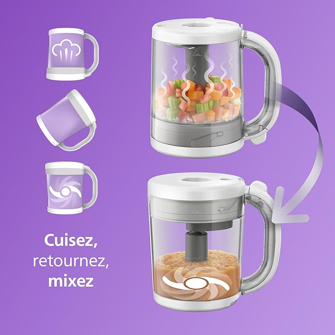 Philips Avent – Robot Cuiseur Vapeur & Mixeur 4 en 1