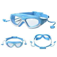 Lunettes de natation pour enfants avec bouchons d’oreilles intégrés – Étanches et anti-buée