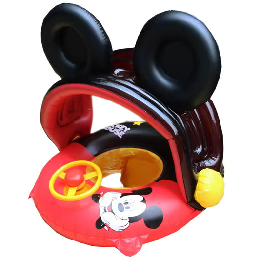 Bouée gonflable Mickey Mouse avec pare-soleil détachable