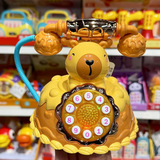 Téléphone Capybara pour Eenfants – Jouet éducatif Sonore et Lumineux - Orange