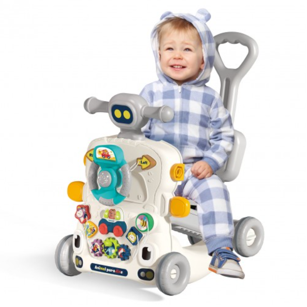 Trotteur Multifonction 6 en 1 pour Bébé Gris - Huanger