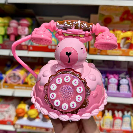 Téléphone Capybara pour Eenfants – Jouet éducatif Sonore et Lumineux - Rose