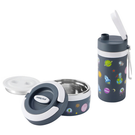 Set Gourde & Lunch Box Inox – Dinosaurs