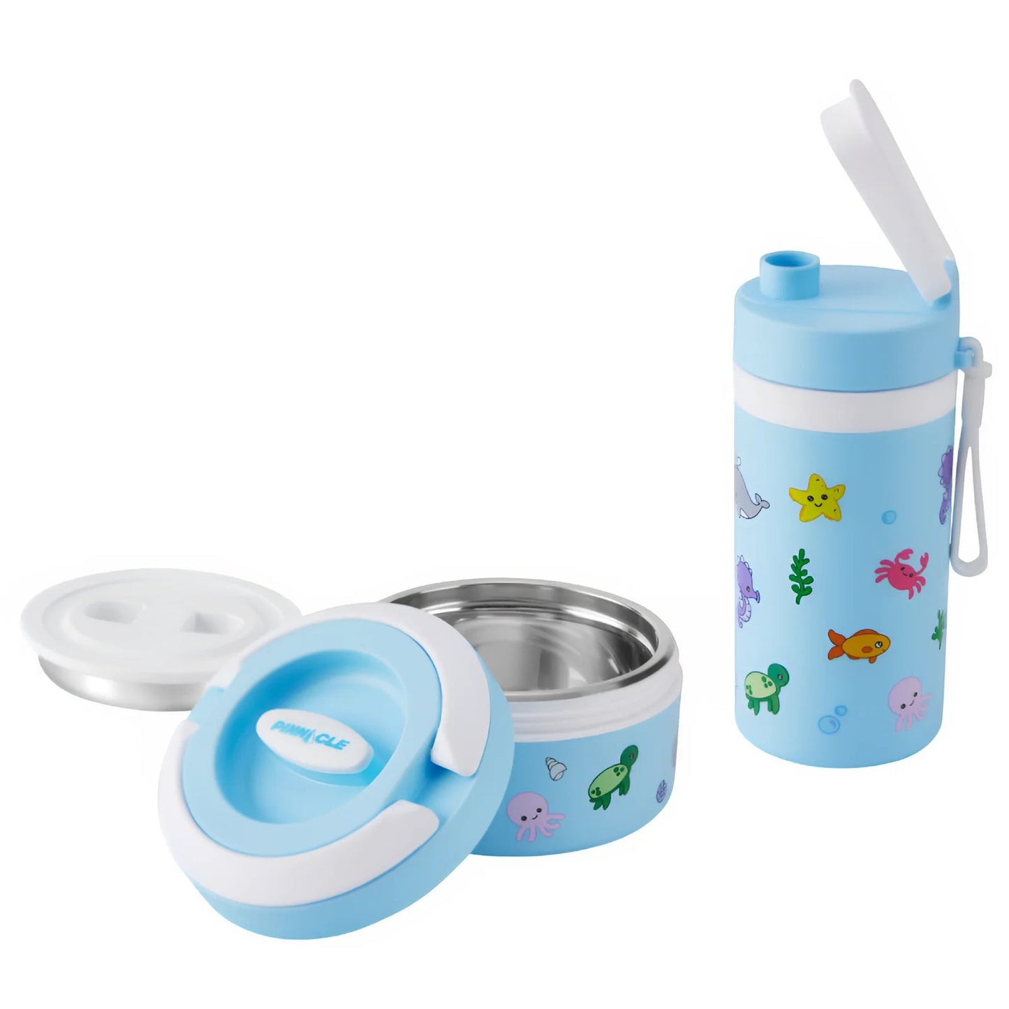 Set Gourde & Lunch Box Inox – Dinosaurs