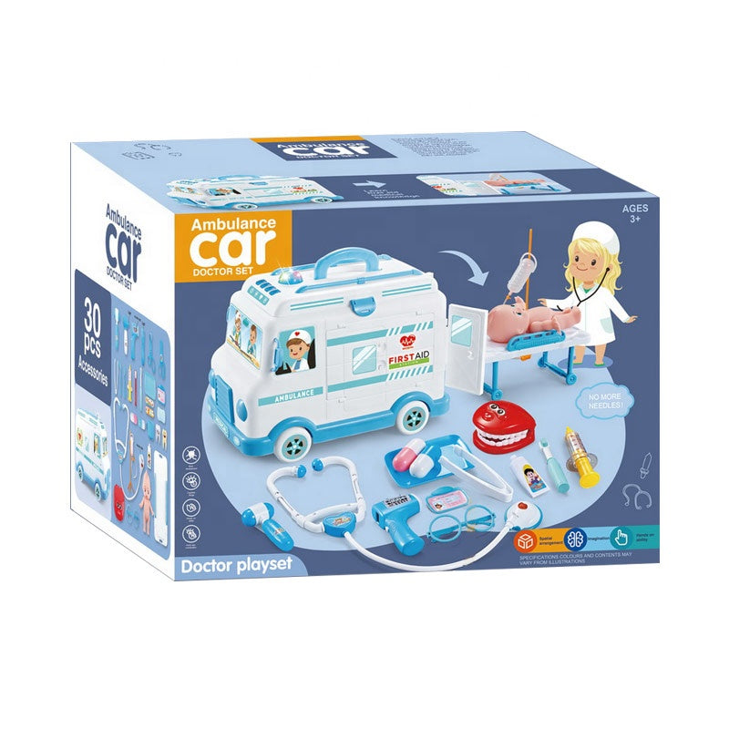 Ambulance électrique de Premiers Secours – Jouet de Médecin avec Accessoires