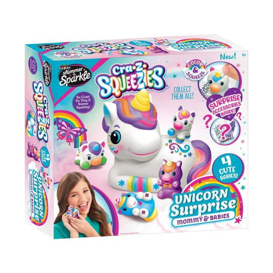Licorne surprise à colorier avec ses bébés - Squeezie Surprise - Cra-Z-Art