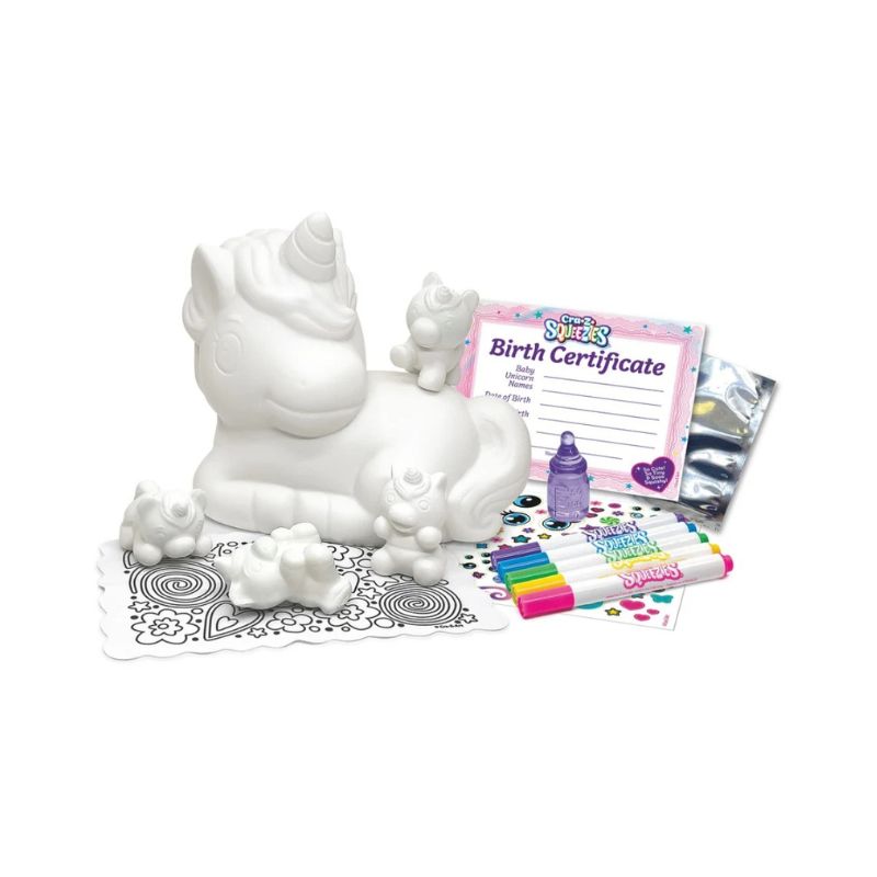 Licorne surprise à colorier avec ses bébés - Squeezie Surprise - Cra-Z-Art