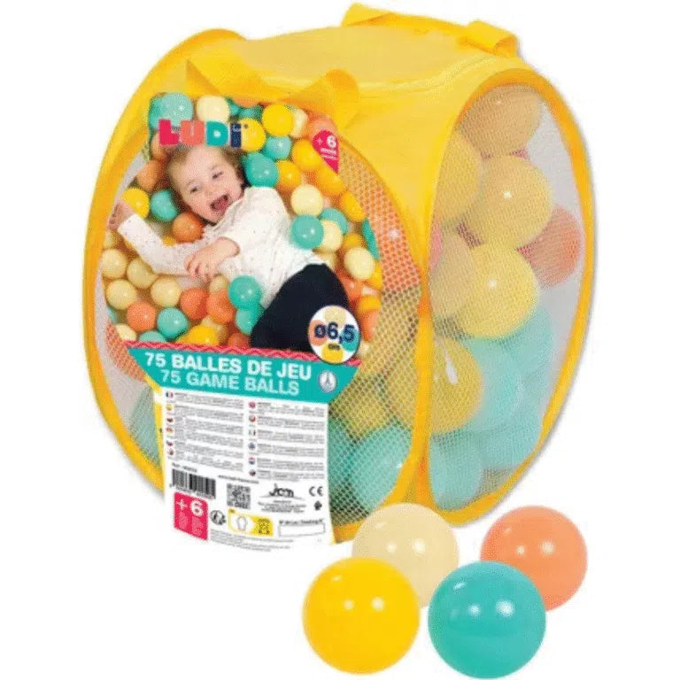 Lot de 75 Balles de jeu dans sac pop up – Ludi