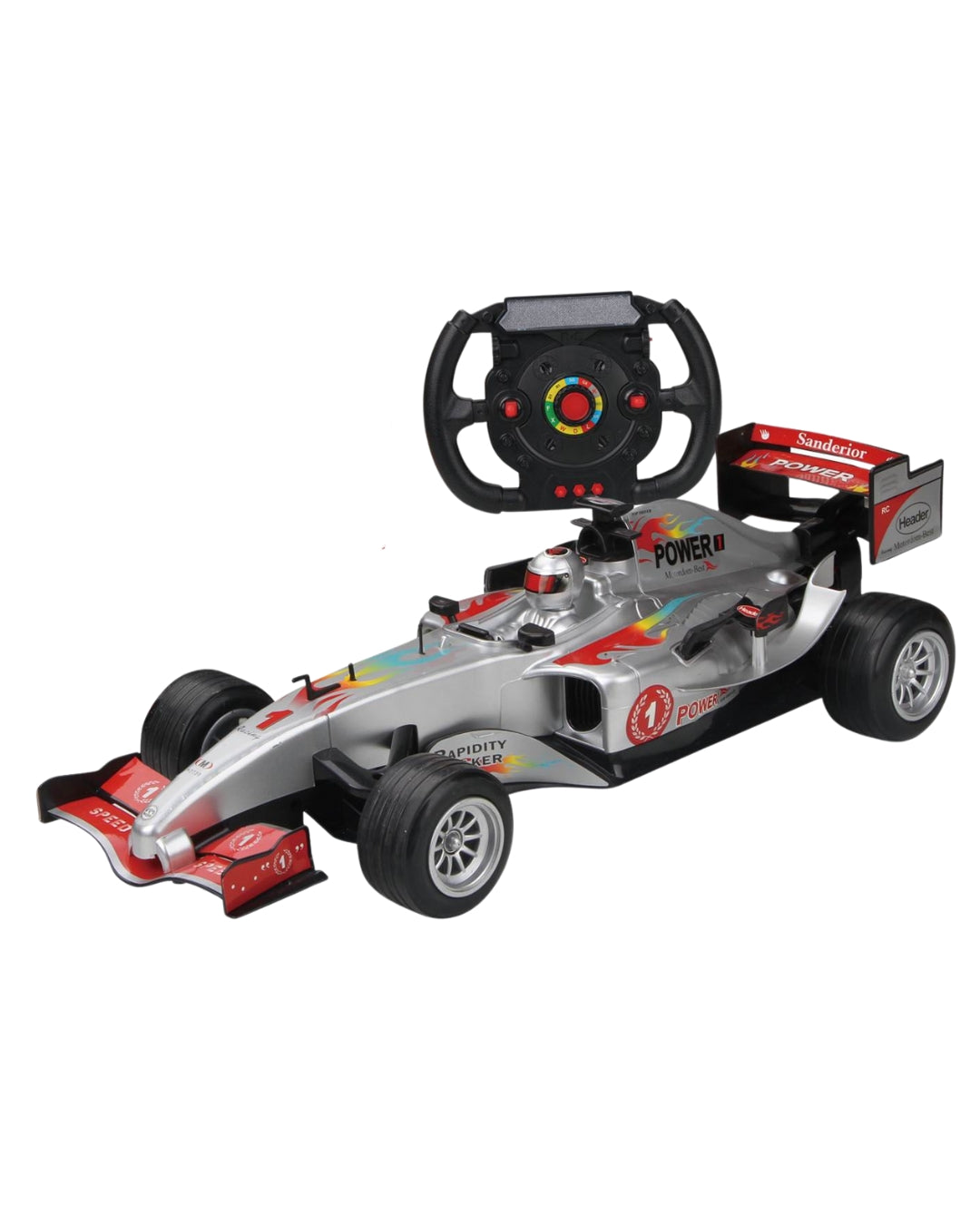 Voiture F1 Télécommandée – Bolide RC Échelle 1:10 avec Volant de Simulation