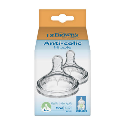 Dr. Brown's Biberon à col large - Natural Flow avec tétine en silicone