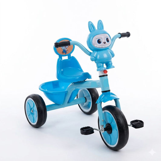 Tricycle pour Enfant avec Figurine Mascotte sur le Guidon – Bleu