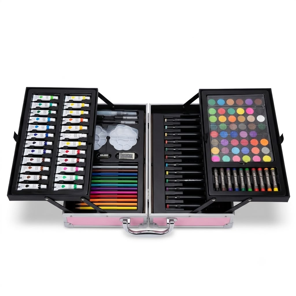 Mallette d'Art LABUBU – Coffret de Coloriage et Peinture 114 Pièces