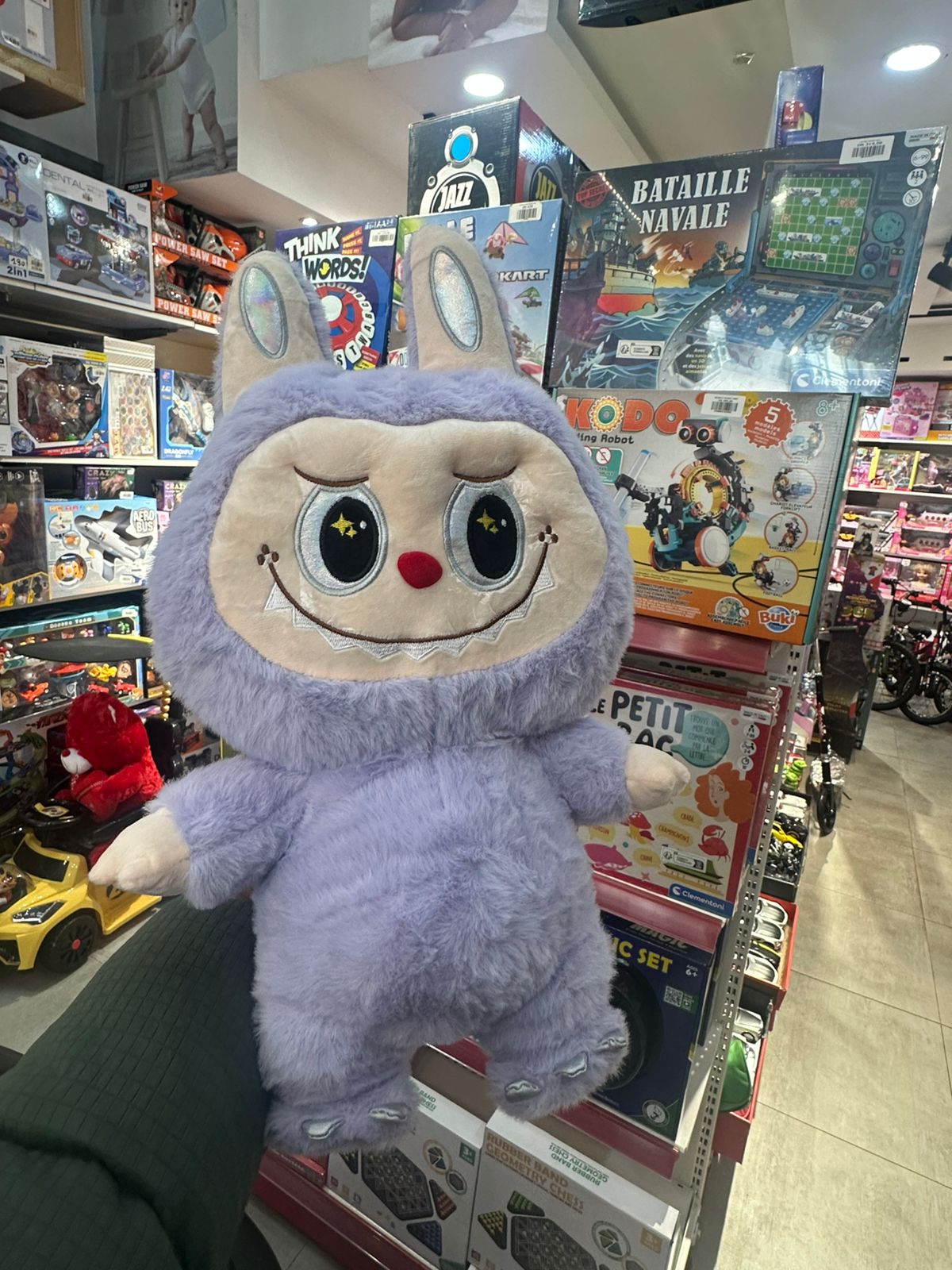 Peluche Labubu 38 cm – Fluffy Fibers Mauve