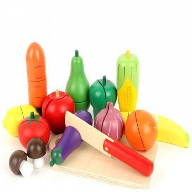Jeu de Découpe de Fruits et Légumes en Bois