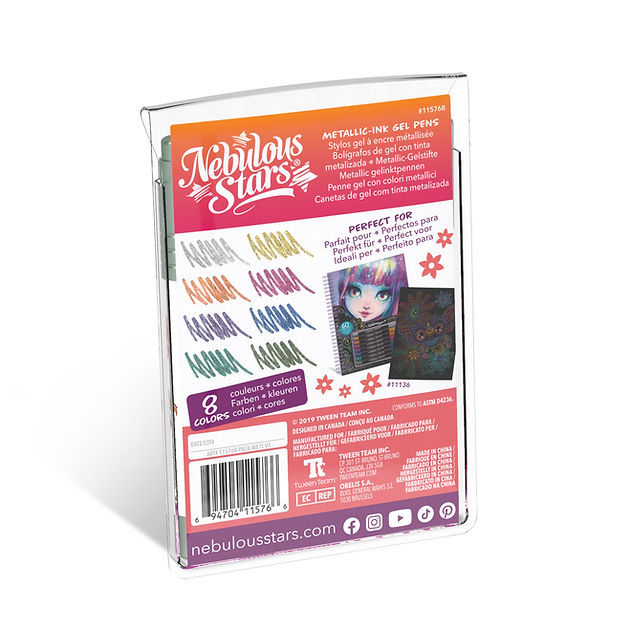Stylos à encre gel – Couleurs néon et métallisées
