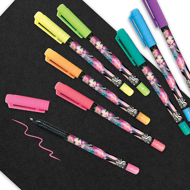 Stylos à encre gel – Couleurs néon et métallisées