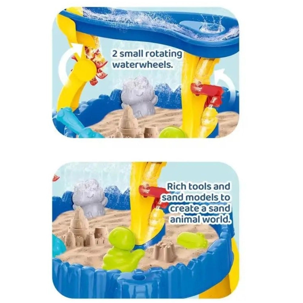 Woopie Table Jeu Sable et Eau XL 2-en-1 – Dauphin – 12 pièces