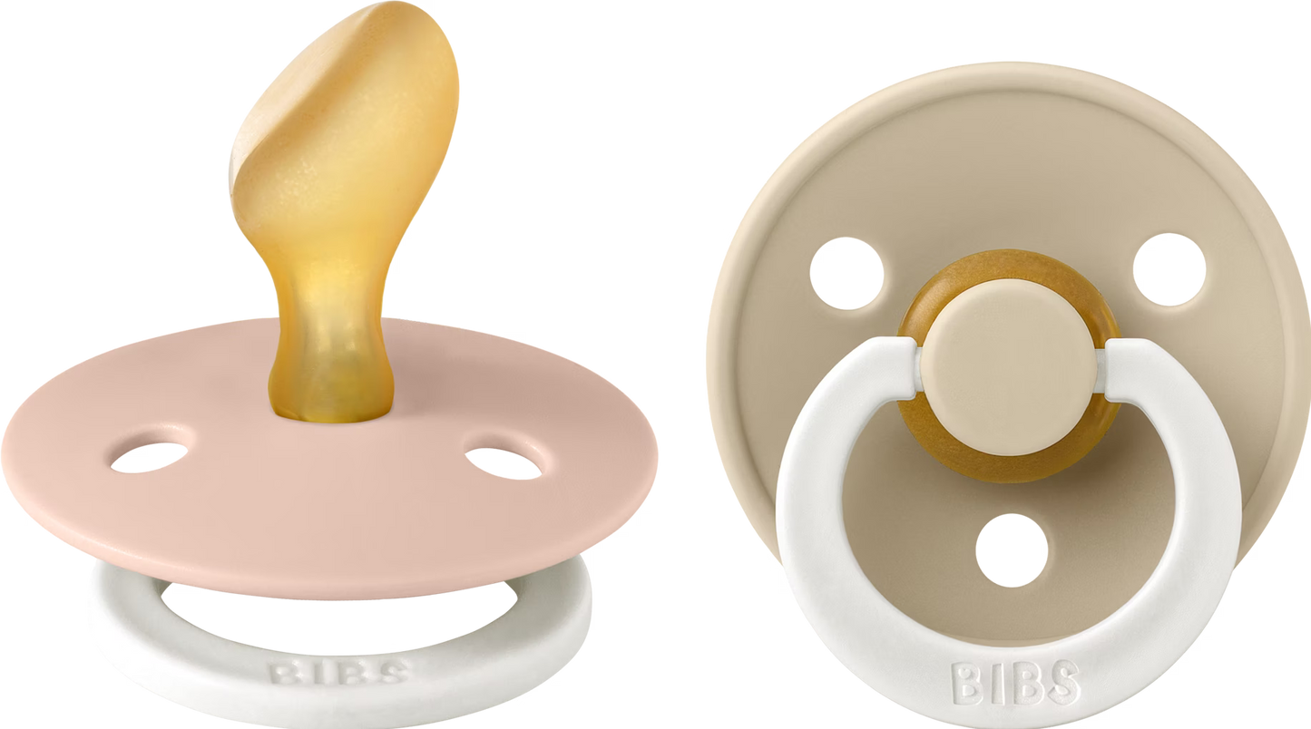 Lot de 2 Sucettes Colour Anatomique – BIBS – Blush Glow/Vanilla Glow – 6-12 mois
