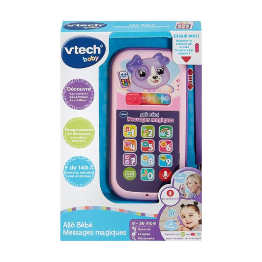 Téléphone Allô Bébé Messages Magiques Rose VTech